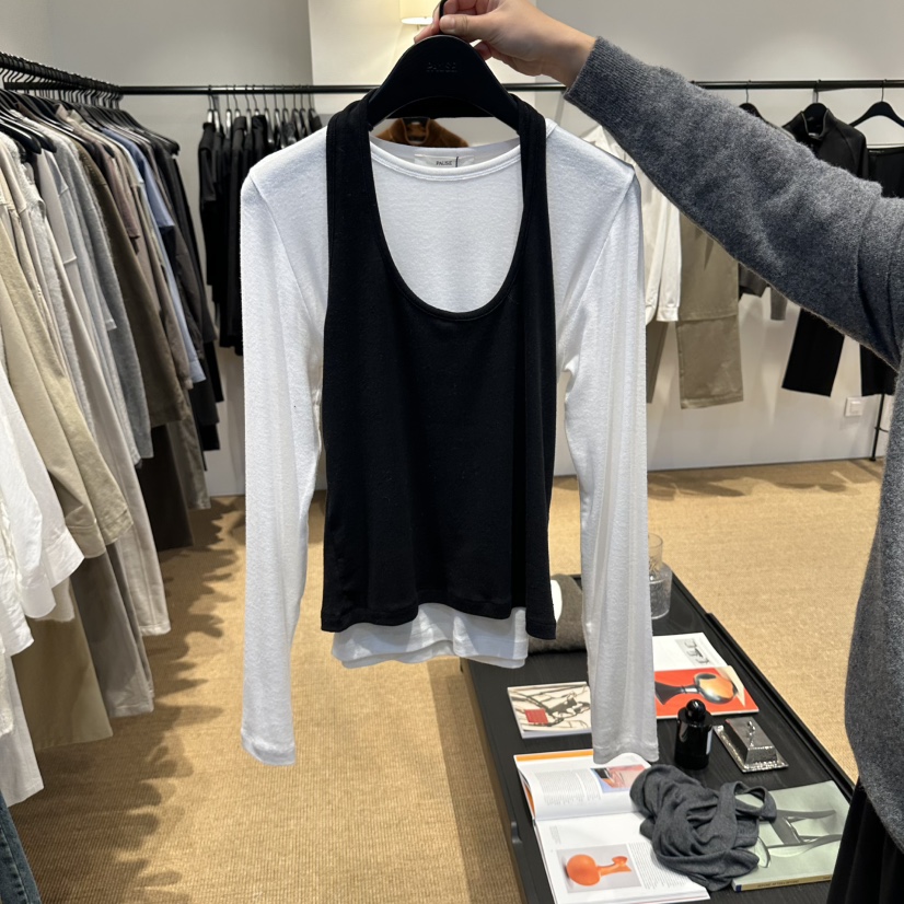 PAUSE韓國直郵女士新款真品時尚休閑推薦熱賣吊帶背心露背PAUSE吊帶/背心