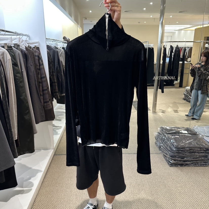 ARTISANAL東大門代購女士新品人氣真品推薦長袖T恤天鵝絨ARTISANAL長袖T恤圖色2黑色