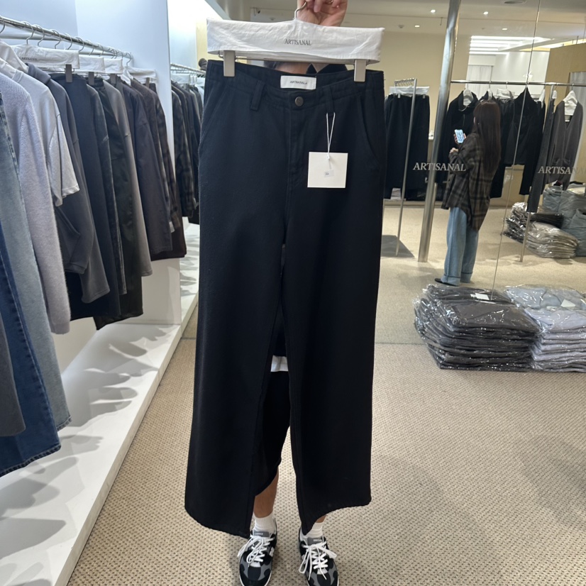 ARTISANAL東大門代購女裝新款真品休閑時尚休閑褲天絲黑色ARTISANAL休閑褲圖色1