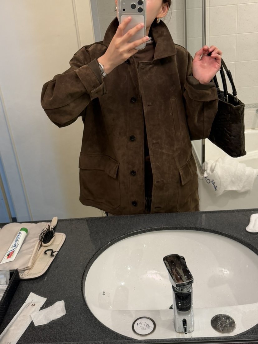 PERMISSION韓國代購女士新款推薦真品熱賣人氣休閑夾克麂皮PERMISSION夾克