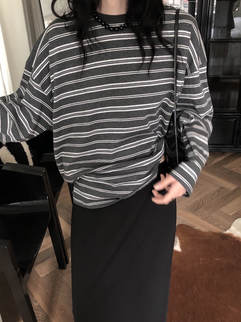 LE BUTTER韓國直郵女裝新品人氣休閑熱賣推薦時尚長袖T恤LE BUTTER長袖T恤