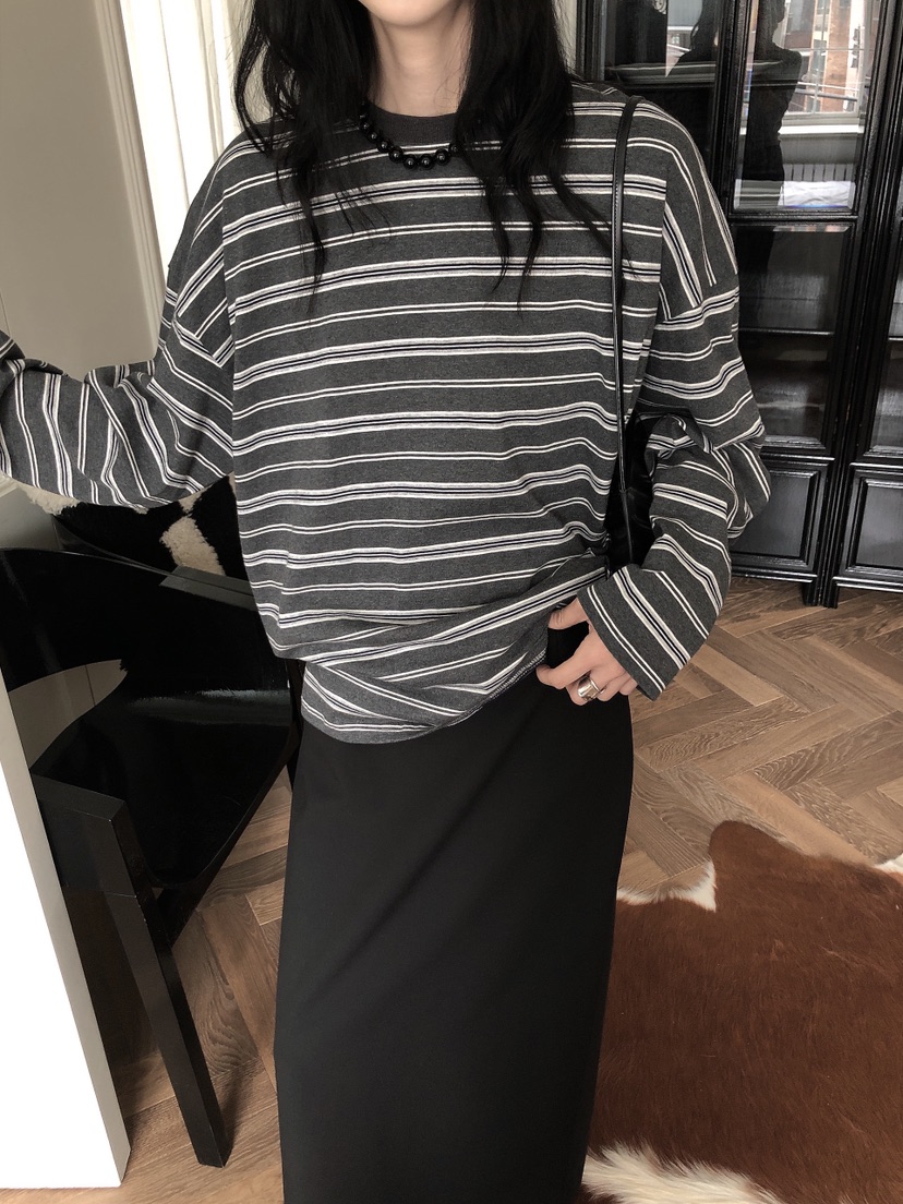 LE BUTTER韓國直郵女裝新品人氣休閑熱賣推薦時尚長袖T恤LE BUTTER長袖T恤