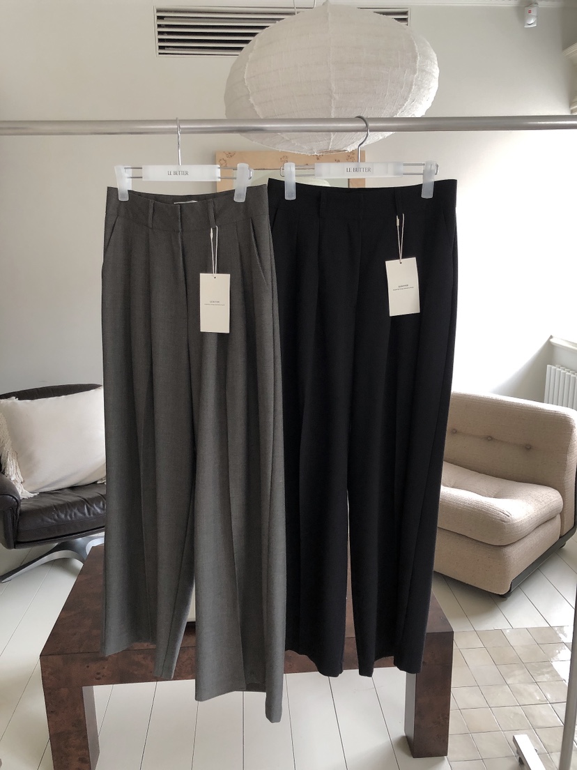 LE BUTTER韓國代購女裝新品推薦人氣真品休閑褲不含腰帶LE BUTTER休閑褲