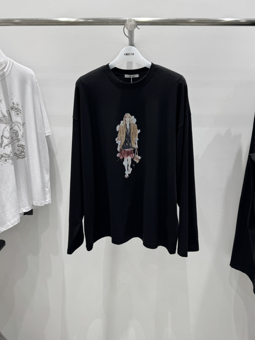 OREUM韓國直郵女士新款人氣休閑熱賣推薦時尚真品長袖T恤OREUM長袖T恤圖色2