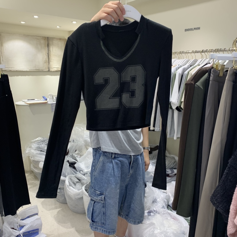 ENDOLPHIN東大門實拍女裝新款休閑人氣時尚真品熱賣長袖T恤ENDOLPHIN長袖T恤圖色4