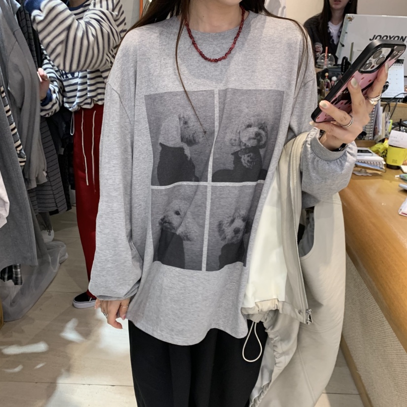 BLACKFRIDAY韓國代購女裝新品熱賣休閑真品時尚人氣長袖T恤BLACK FRIDAY長袖T恤圖色1
