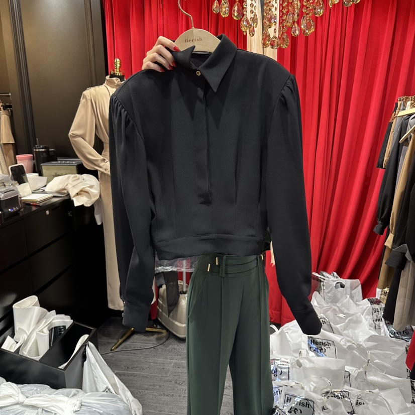 HERISH-HAUTE韓國代購女裝新品推薦真品熱賣休閑襯衫蕾絲衫Herish-Haute襯衫/蕾絲衫圖色3