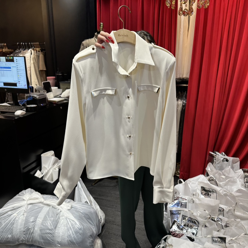 HERISH-HAUTE東大門代購女士新款時尚真品熱賣襯衫蕾絲衫Herish-Haute襯衫/蕾絲衫圖色2