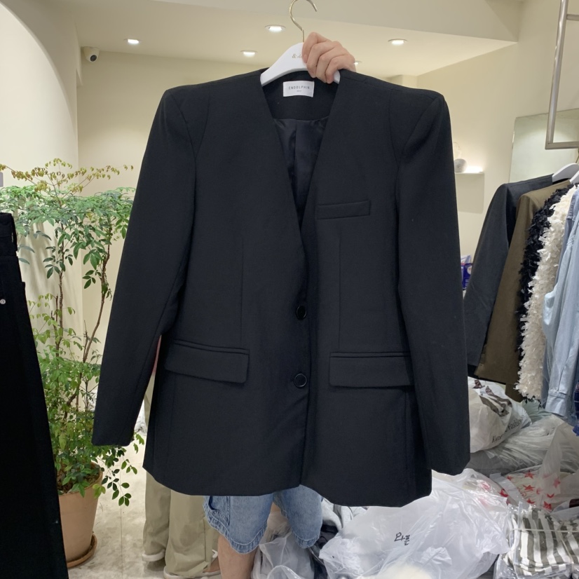 ENDOLPHIN東大門實拍女士新款真品推薦休閑人氣熱賣時尚夾克ENDOLPHIN夾克圖色3黑