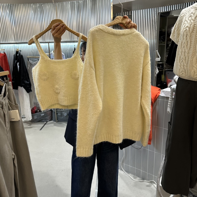 ALEGRE東大門代購女士新款休閑人氣推薦套裝手工刺繡開衫ALEGRE套裝