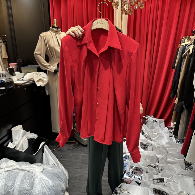 HERISH-HAUTE韓國代購女士新品真品時尚熱賣休閑襯衫蕾絲衫Herish-Haute襯衫/蕾絲衫圖色2