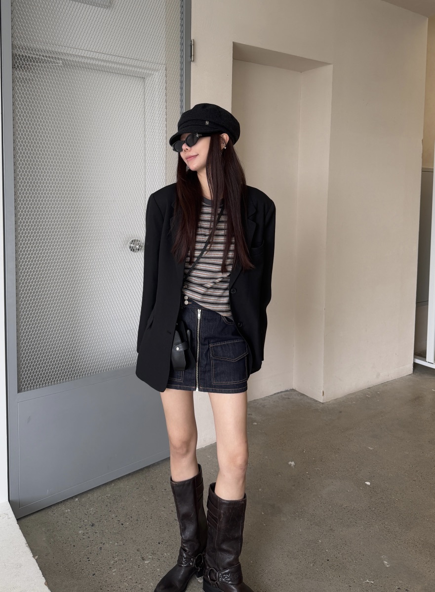 LUMIPLE東大門實拍女裝新款熱賣人氣時尚休閑真品推薦短裙LUMIPLE短裙