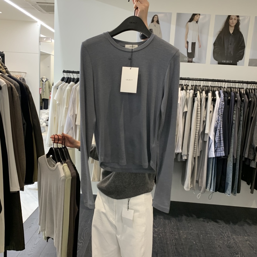 OBJECT東大門代購女士新品人氣休閑真品推薦熱賣時尚長袖T恤OBJECT長袖T恤圖色2