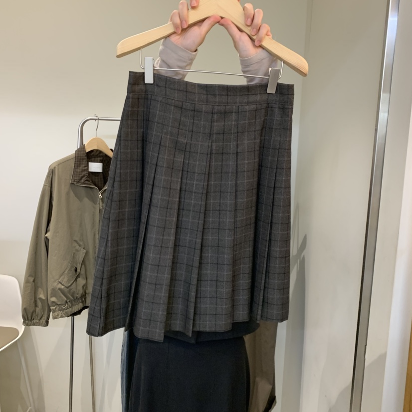 OUTRENE東大門直郵女裝新款熱賣時尚推薦真品半身裙中短裙OUTRENE半身裙/中短裙圖色2灰