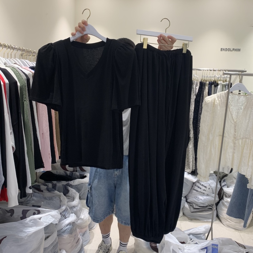 ENDOLPHIN韓國直郵女士新品人氣熱賣休閑真品推薦時尚套裝ENDOLPHIN套裝圖色3黑