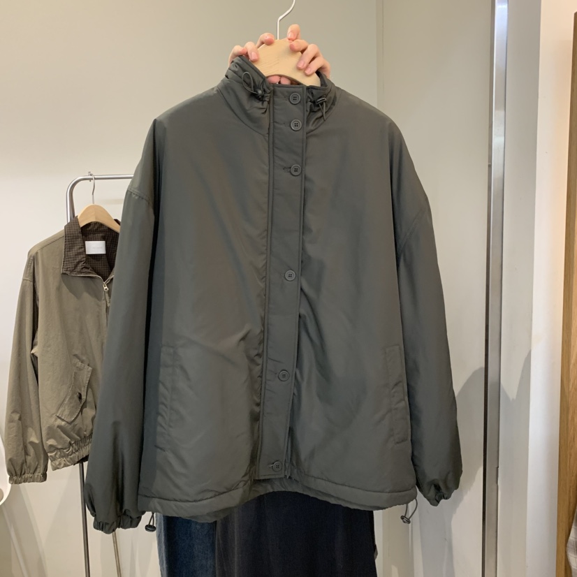 OUTRENE韓國直郵女裝新品推薦時尚熱賣人氣真品短款棉服夾棉OUTRENE短款棉服圖色2卡其