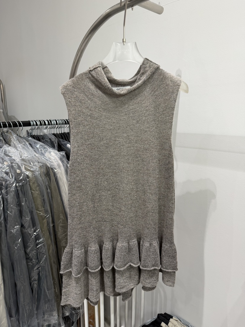 LOOKK/MIMME韓國直郵女裝新品人氣真品時尚針織衫荷葉邊LOOKK/MIMME針織衫圖色1