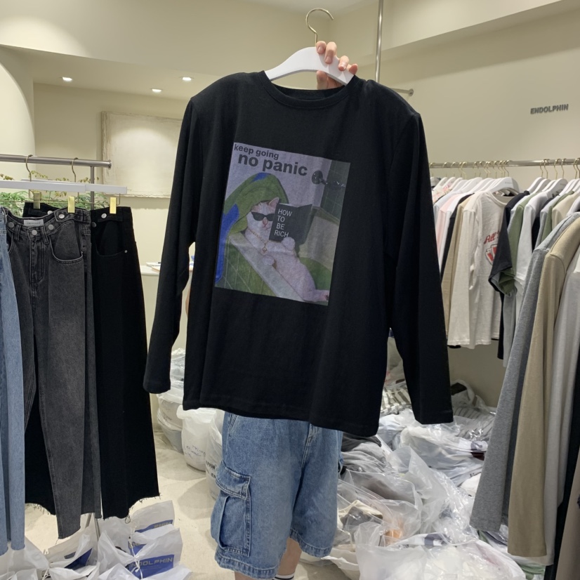 ENDOLPHIN韓國代購女士新品休閑推薦時尚熱賣人氣長袖T恤ENDOLPHIN長袖T恤圖色4