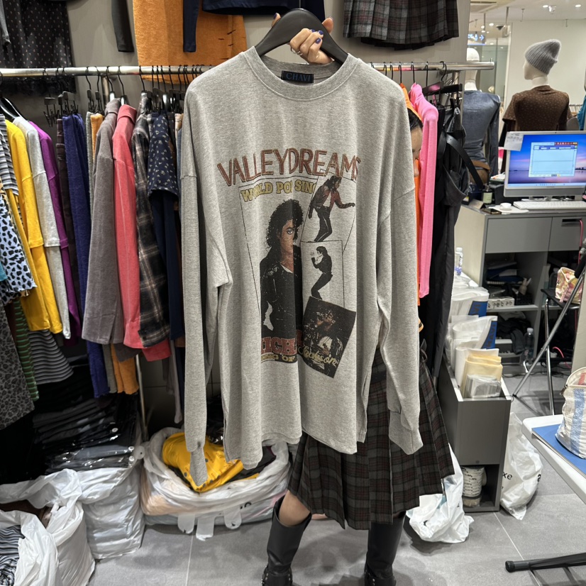 CHAVI韓國代購女士新款真品休閑時尚人氣推薦熱賣長袖T恤CHAVI長袖T恤圖色2