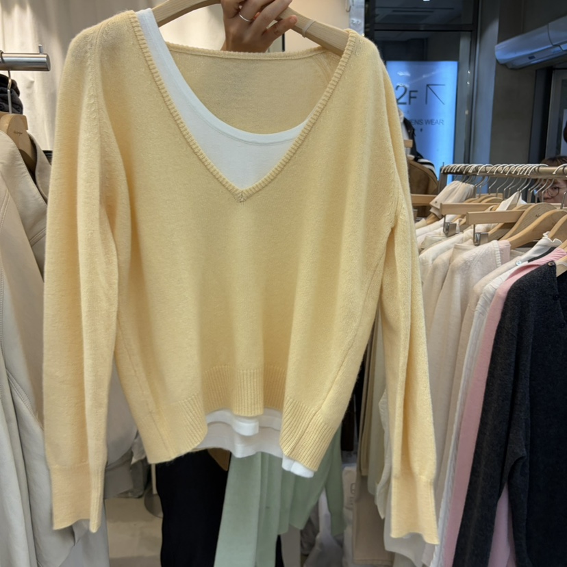 AFTERGLOW韓國直郵女裝新品熱賣時尚真品推薦休閑套裝V領AFTERGLOW套裝圖色4