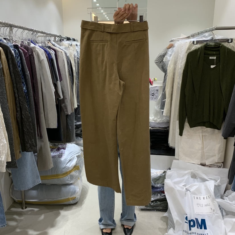 THE REST韓國代購女裝新品人氣真品休閑時尚休閑褲含腰繩THE REST/UNNOEUD休閑褲