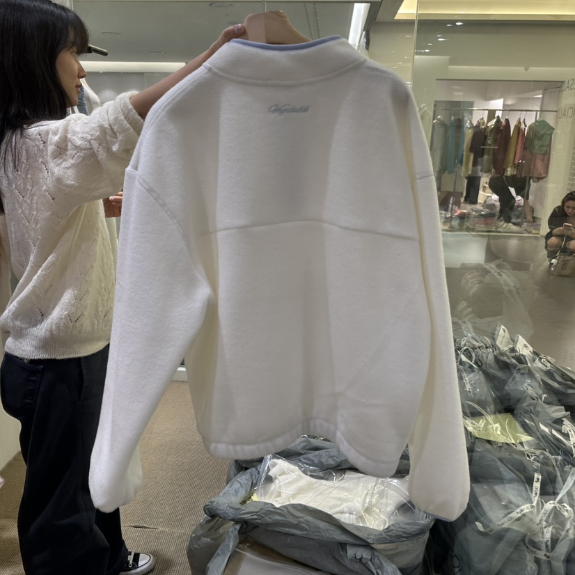 VEGETABLE韓國直郵女士新品熱賣人氣休閑推薦時尚衛衣拉鏈絨VEGETABLE衛衣