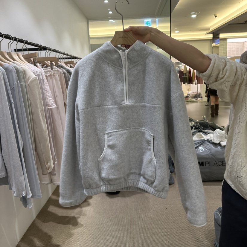 VEGETABLE韓國直郵女士新品熱賣人氣休閑推薦時尚衛衣拉鏈絨VEGETABLE衛衣圖色1