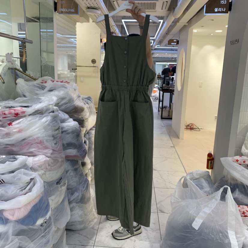 ENDOLPHIN韓國代購女裝新款時尚推薦休閑真品人氣熱賣連體褲ENDOLPHIN連體褲圖色1軍綠