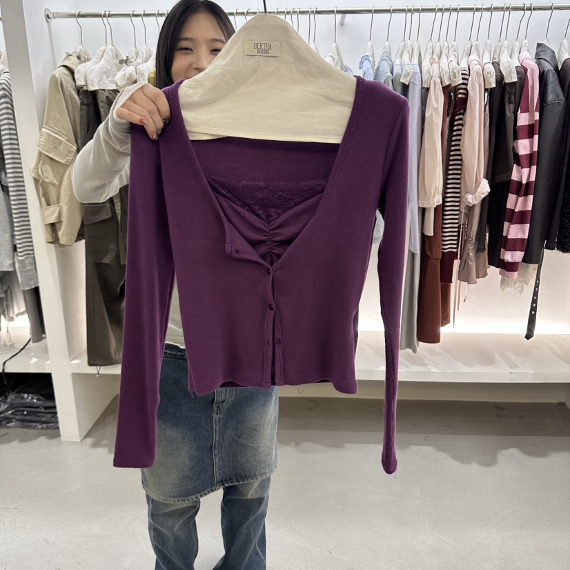 BERTHA東大門直郵女裝新品休閑推薦時尚真品人氣開衫假兩件BERTHA開衫圖色2