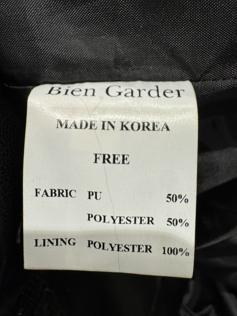 BIEN GARDER東大門代購女裝新品人氣馬甲不含內搭皮革褶皺BIEN GARDER馬甲