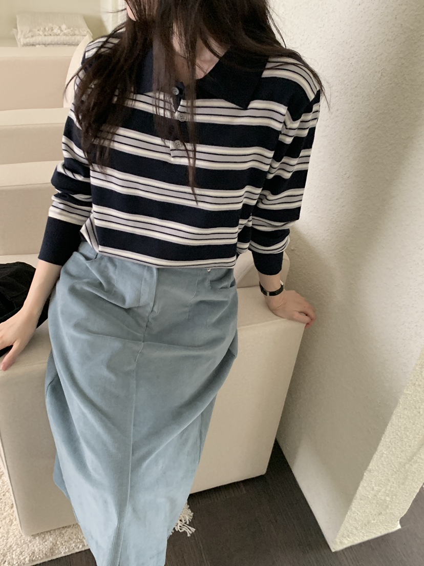 BIEN GARDER東大門代購女裝新品真品人氣職業針織衫條紋BIEN GARDER針織衫