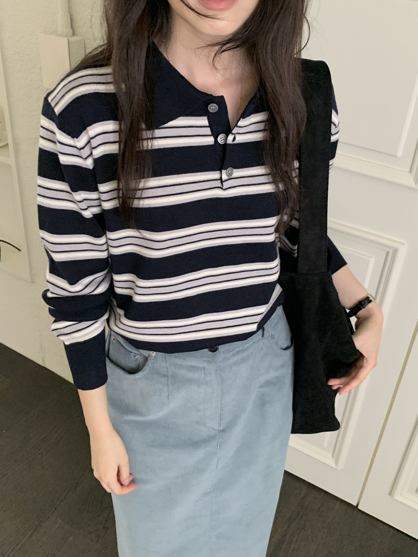 BIEN GARDER東大門代購女裝新品真品人氣職業針織衫條紋BIEN GARDER針織衫