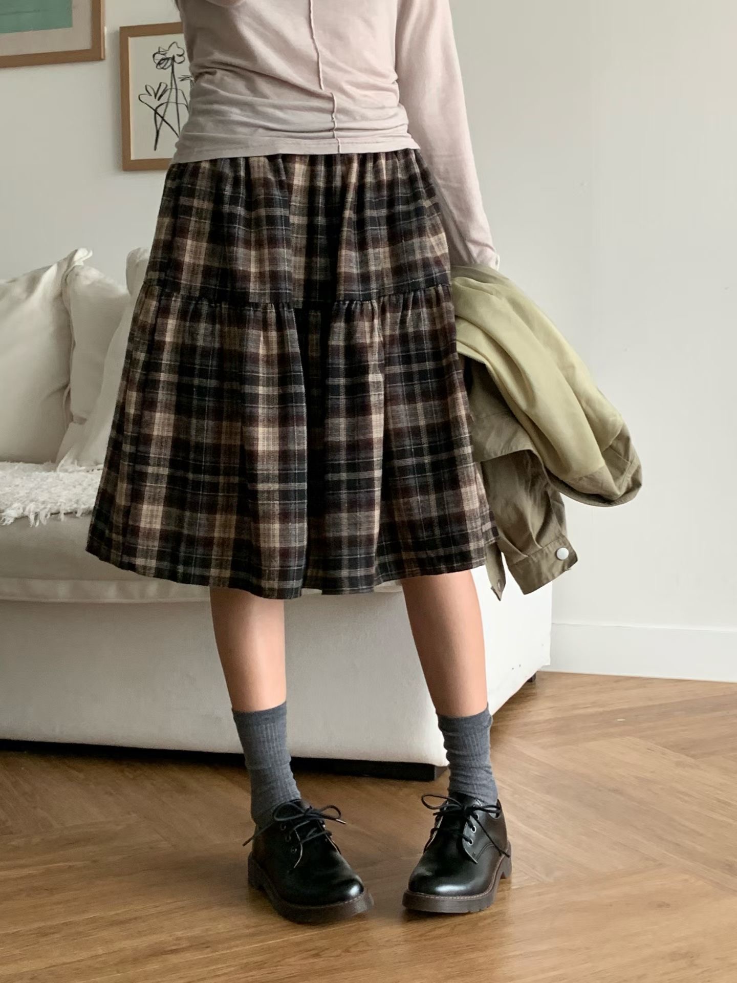 BRAND MARKET-브랜드마켓-T東大門直郵女士新品真品半身裙中短裙開衩BRAND MARKET-2件起半身裙/中短裙圖色1