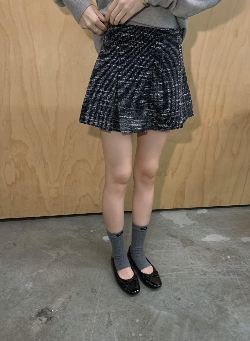 MARKE-P東大門實拍女裝新品人氣熱賣休閑裙褲粗花呢彈力MARKE-P裙褲