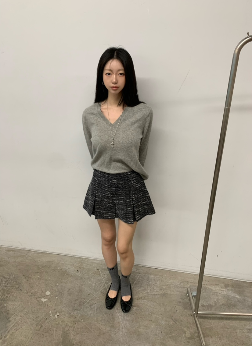 MARKE-P東大門實拍女裝新品人氣熱賣休閑裙褲粗花呢彈力MARKE-P裙褲