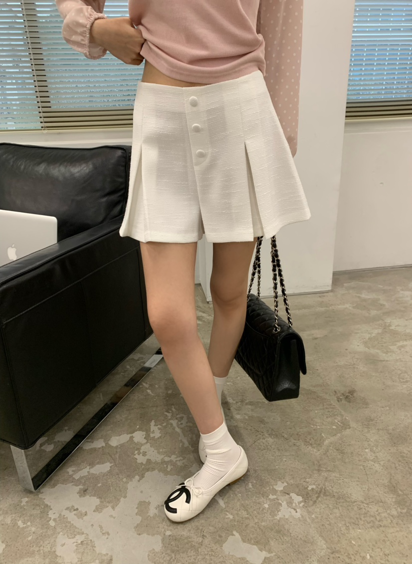 MARKE-P東大門實拍女裝新品人氣熱賣休閑裙褲粗花呢彈力MARKE-P裙褲