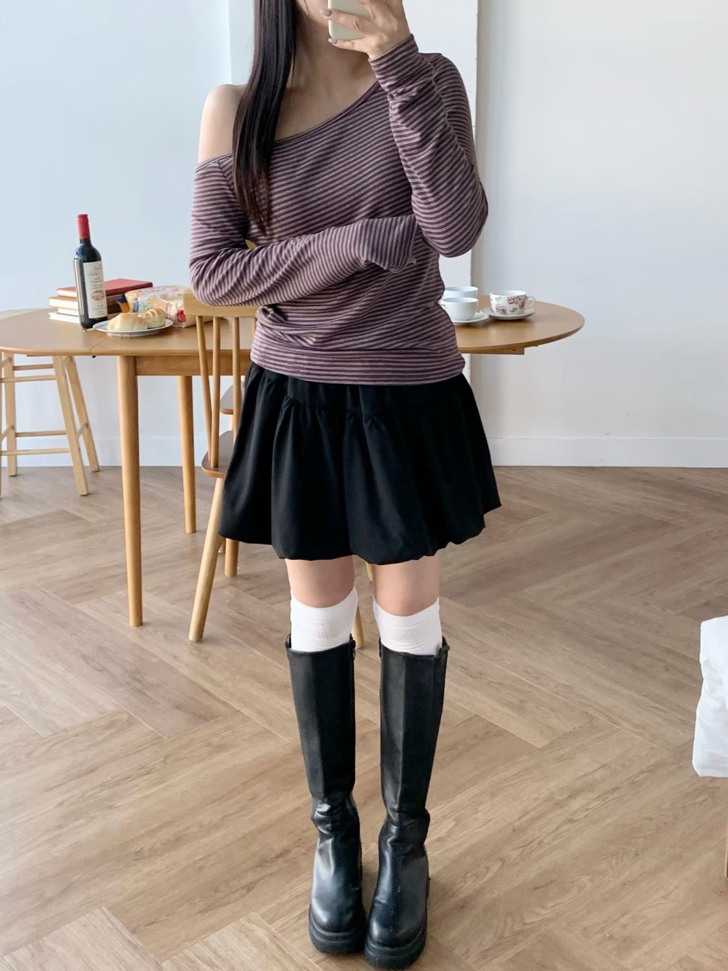 BRAND MARKET-브랜드마켓-T東大門實拍女裝新品休閑長袖T恤BRAND MARKET-2件起長袖T恤