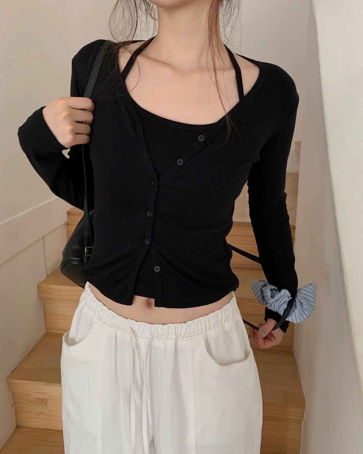 EZEDIARY東大門直郵女士新品人氣時尚職業熱賣休閑套裝開衫EZEDIARY-2件起套裝圖色2