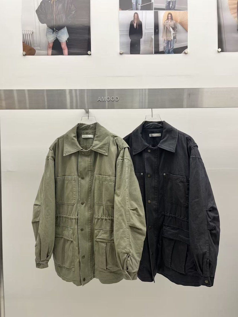 AMOOD東大門實拍女士新品熱賣時尚職業人氣真品推薦夾克口袋AMOOD夾克