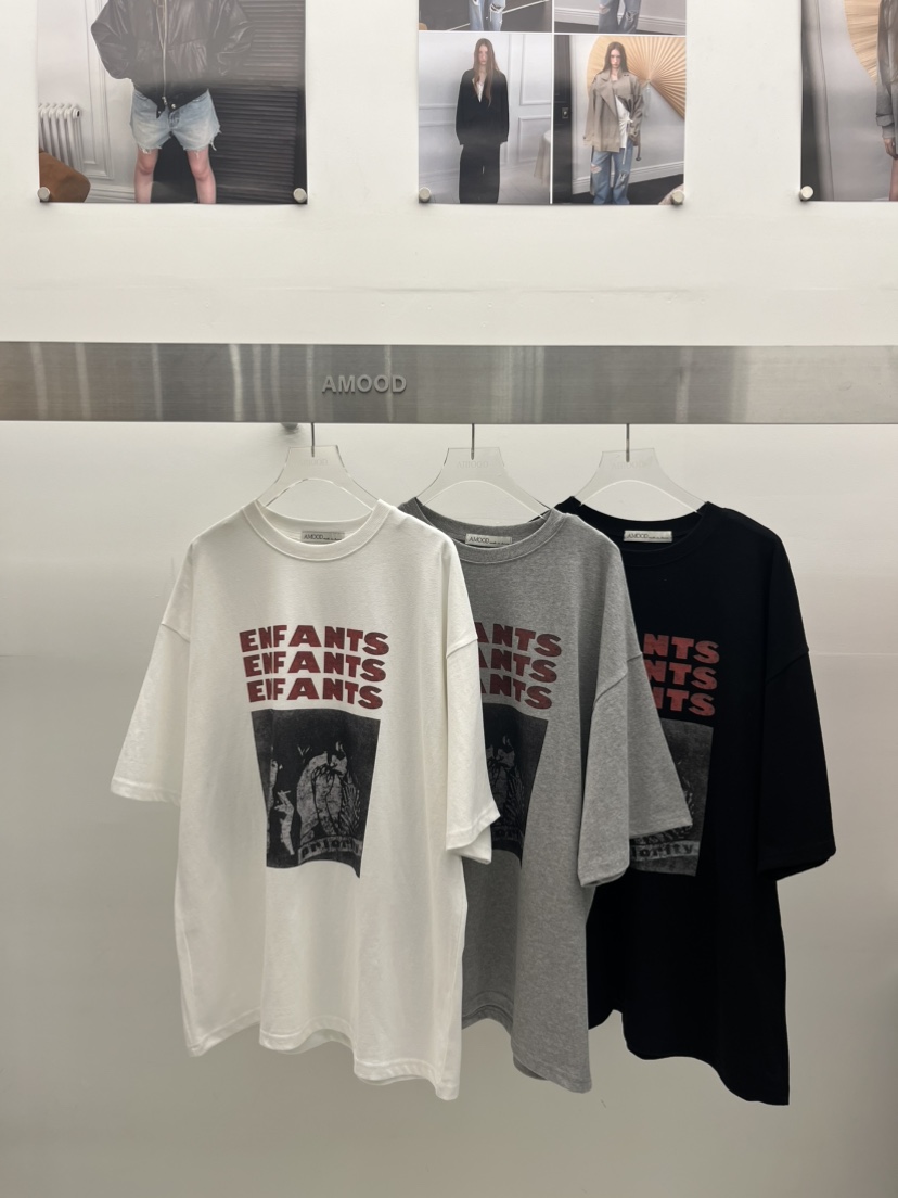 AMOOD東大門實拍女士新品職業時尚人氣熱賣休閑推薦T恤抓絨AMOODT恤
