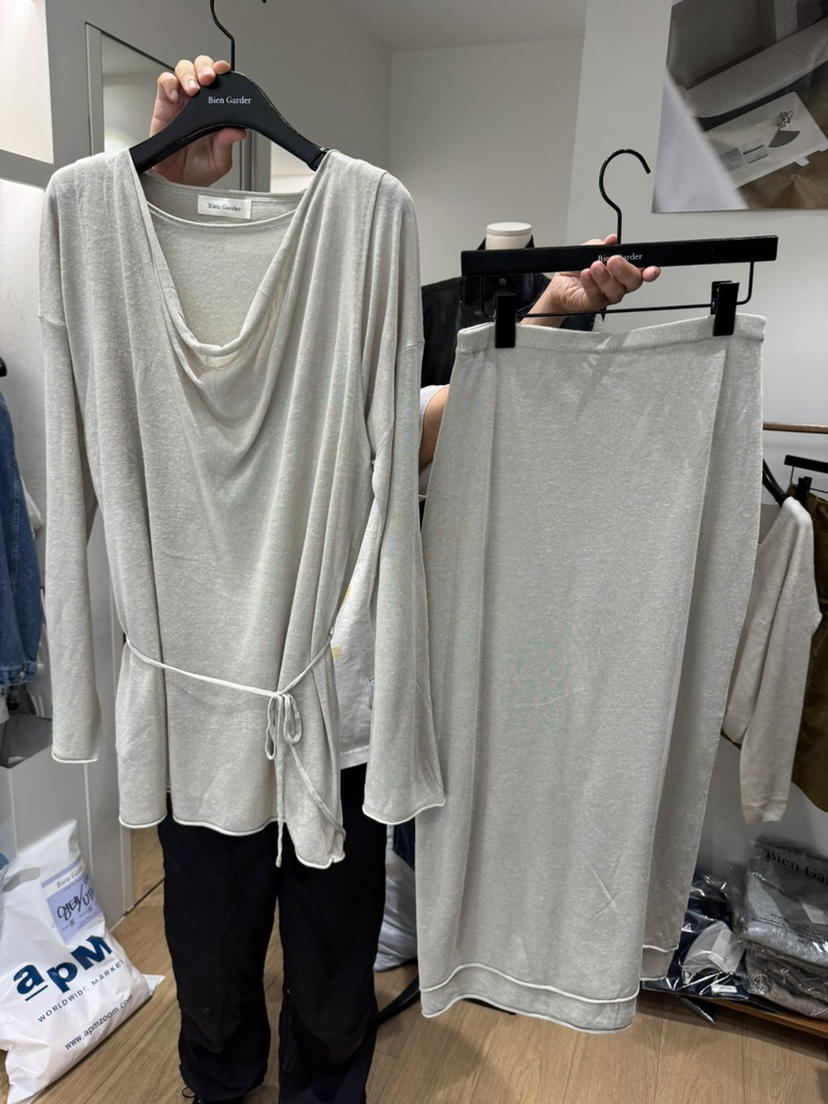 BIEN GARDER東大門代購女裝新品真品時尚熱賣套裝含腰繩BIEN GARDER套裝圖色2