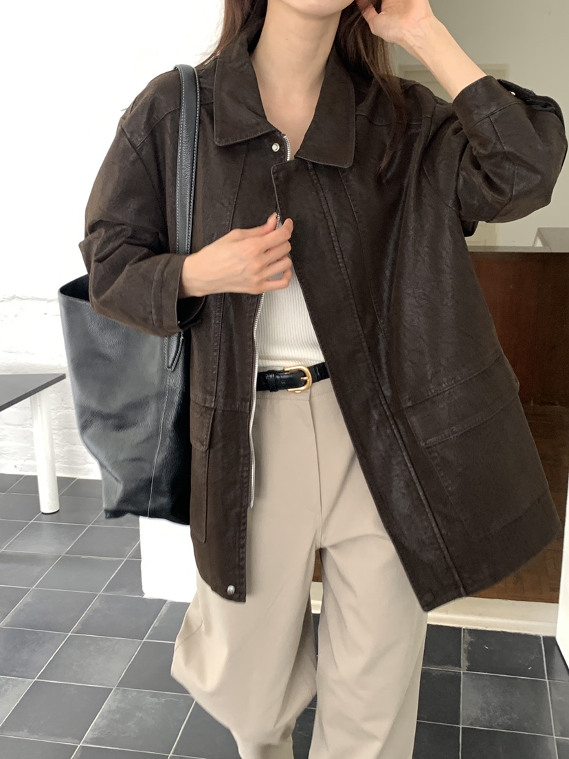 NOTICE東大門實拍女士新品職業推薦時尚熱賣休閑真品皮衣NOTICE皮衣