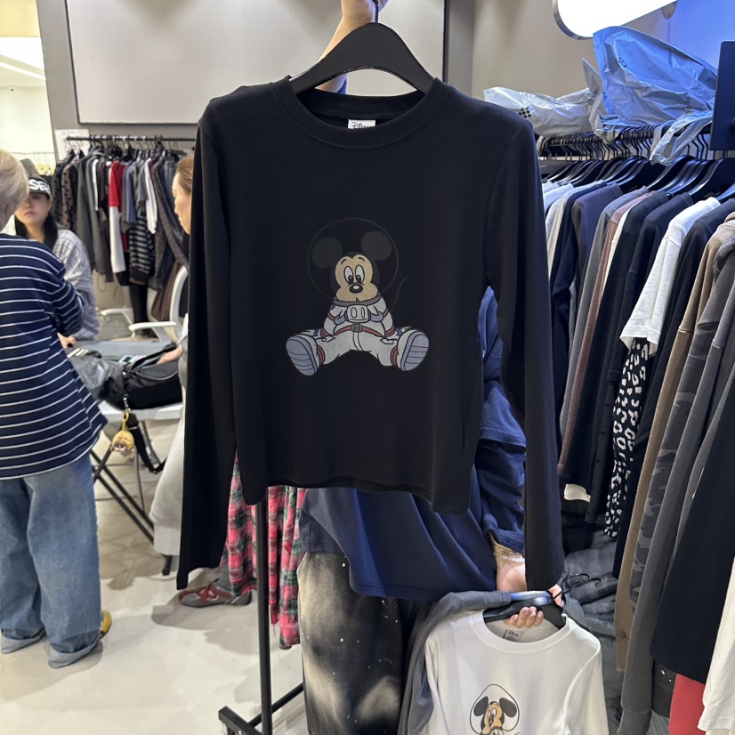 CREDITO東大門實拍女裝新品真品時尚職業休閑長袖T恤米奇CREDITO長袖T恤圖色3
