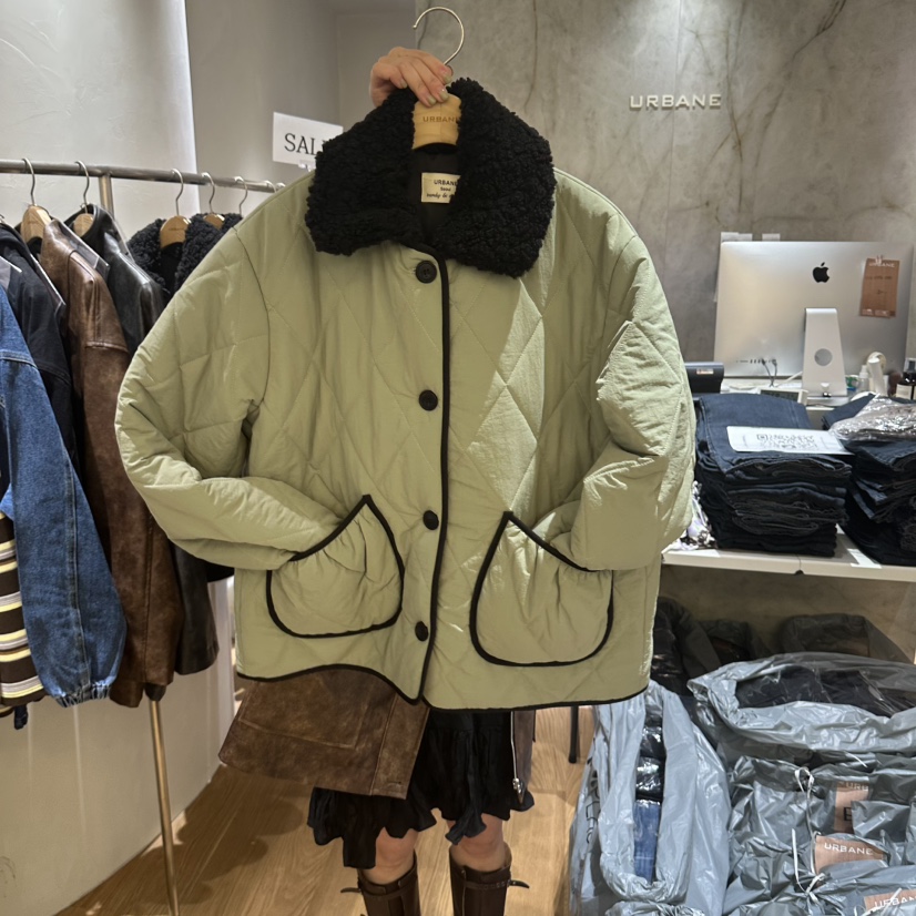 URBANE-P東大門代購女士新款休閑真品熱賣人氣夾克褶裥絎縫URBANE-P夾克圖色1