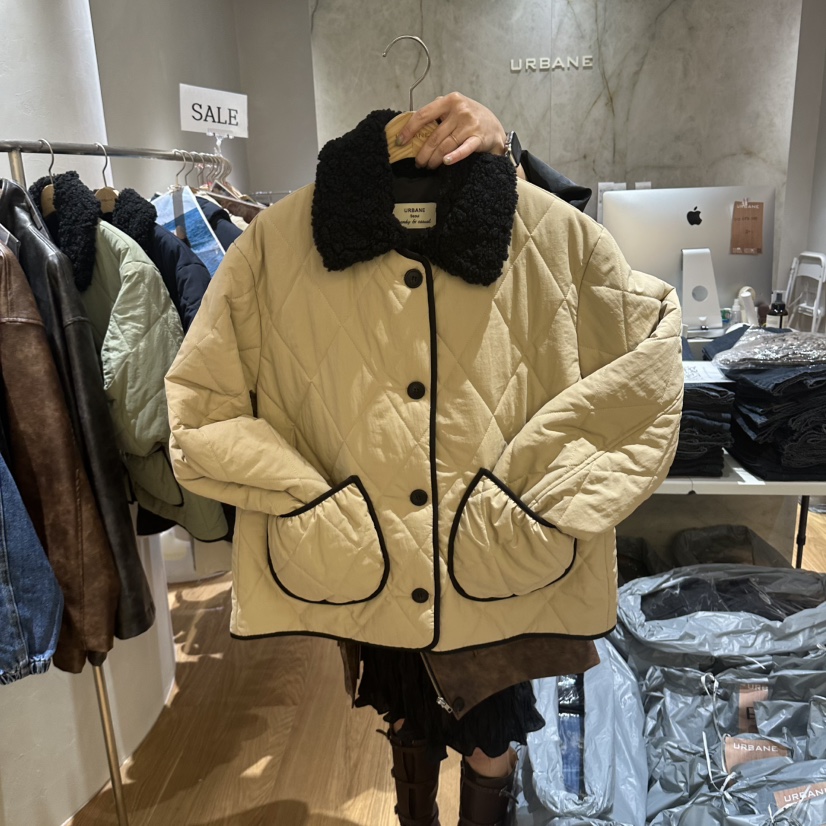 URBANE-P東大門代購女士新款休閑真品熱賣人氣夾克褶裥絎縫URBANE-P夾克圖色2