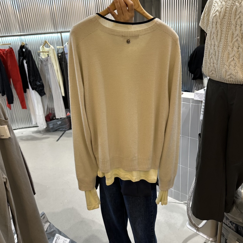 ALEGRE韓國代購女士新款休閑時尚人氣開衫不含內搭圓領開衫ALEGRE開衫