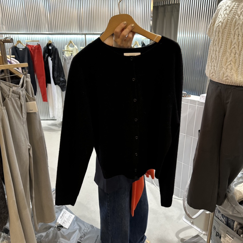 ALEGRE韓國代購女士新款休閑時尚人氣開衫不含內搭圓領開衫ALEGRE開衫圖色3
