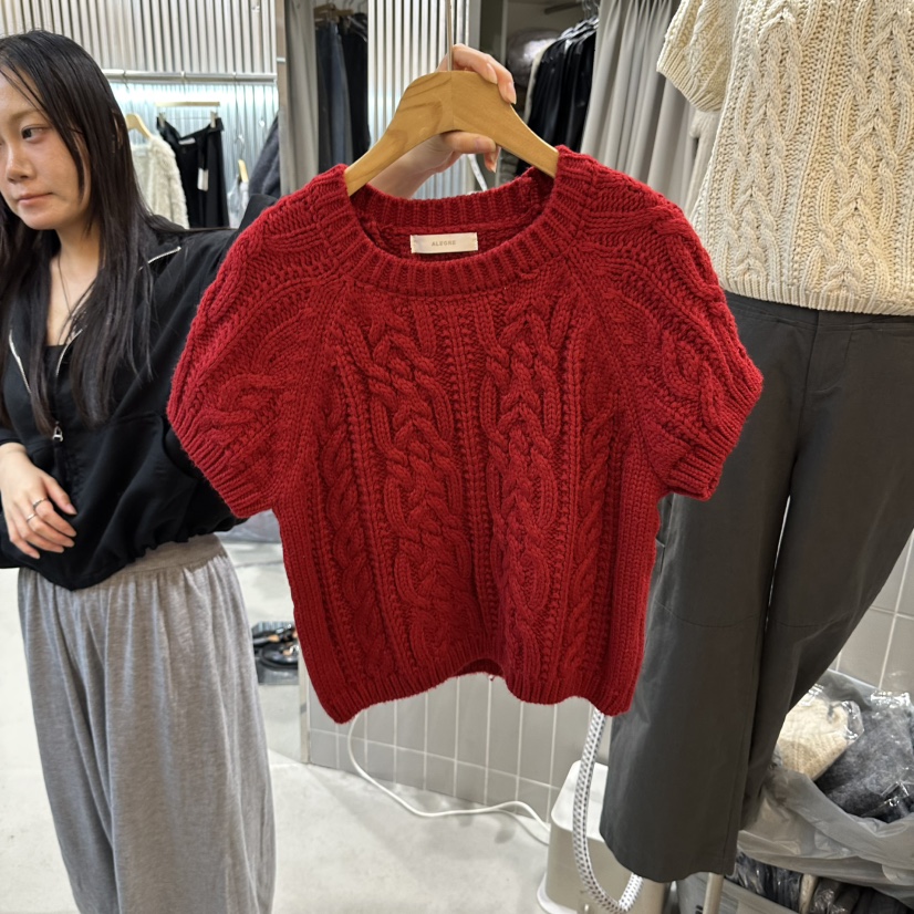 ALEGRE東大門代購女士新品真品休閑熱賣時尚毛衣短袖針織衫ALEGRE毛衣圖色3
