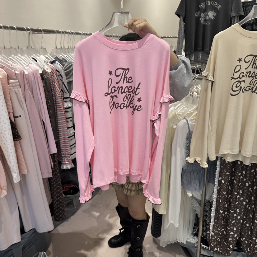 MIMME/LOOKK韓國直郵女士新品時尚休閑真品推薦熱賣長袖T恤MIMME/LOOKK長袖T恤圖色2