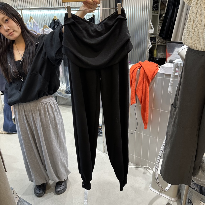 ALEGRE東大門直郵女士新品時尚推薦休閑真品人氣熱賣休閑褲ALEGRE休閑褲圖色2黑色
